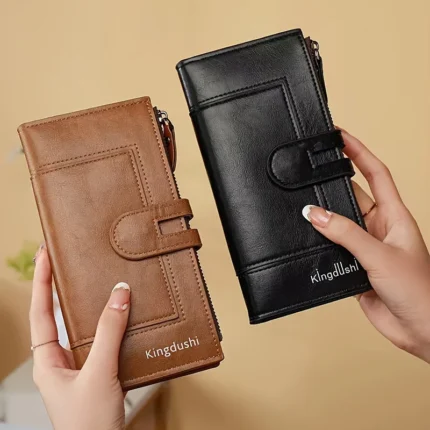 Magnetic Closure Long Wallet